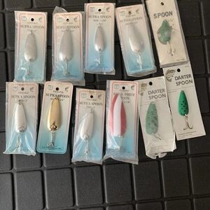 (11 Packs Included)various-brands VintageFishing Spoons Various Sizes And Colors
